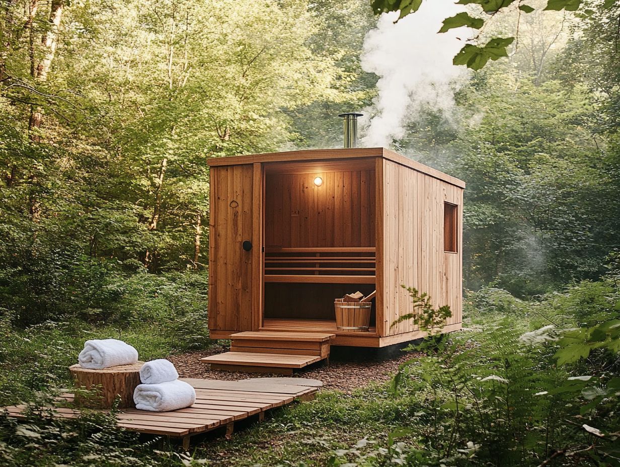 An organized setup for mobile sauna aftercare and maintenance