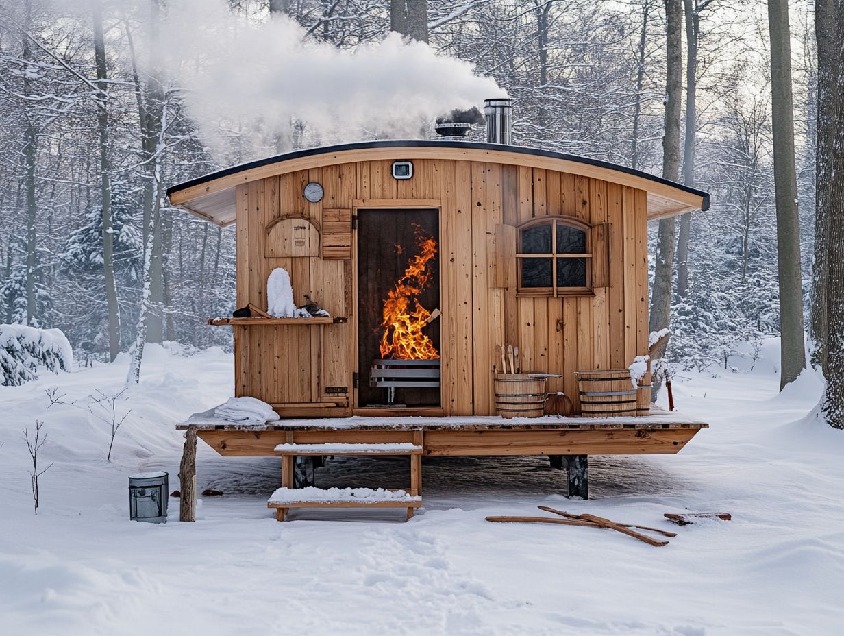 Infographic summarizing key winter sauna care tips